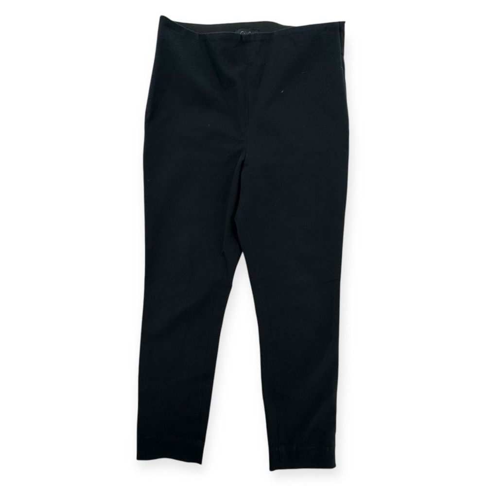 COS Pants Womens 6 Black Ankle Slim Fit Side Zip Ponte Stretch Zipper Hem Basic